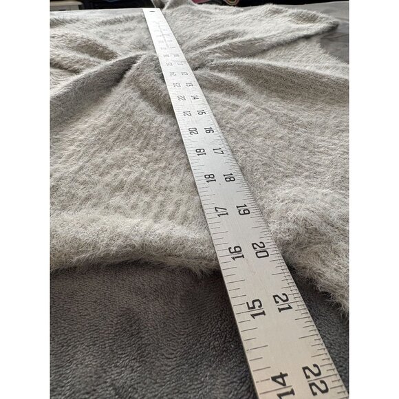 Hollister Women's Twist-Front Fluffy Knit Sweater S Gray Green Preppy Coquette - Picture 7 of 8